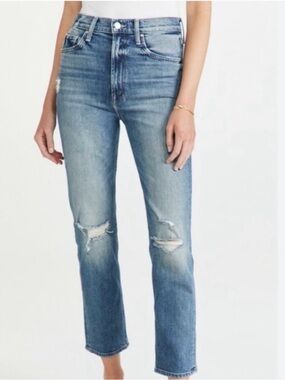 MOTHER Superior High Waisted Rider Ankle Jeans Far Beyond the Sky 30